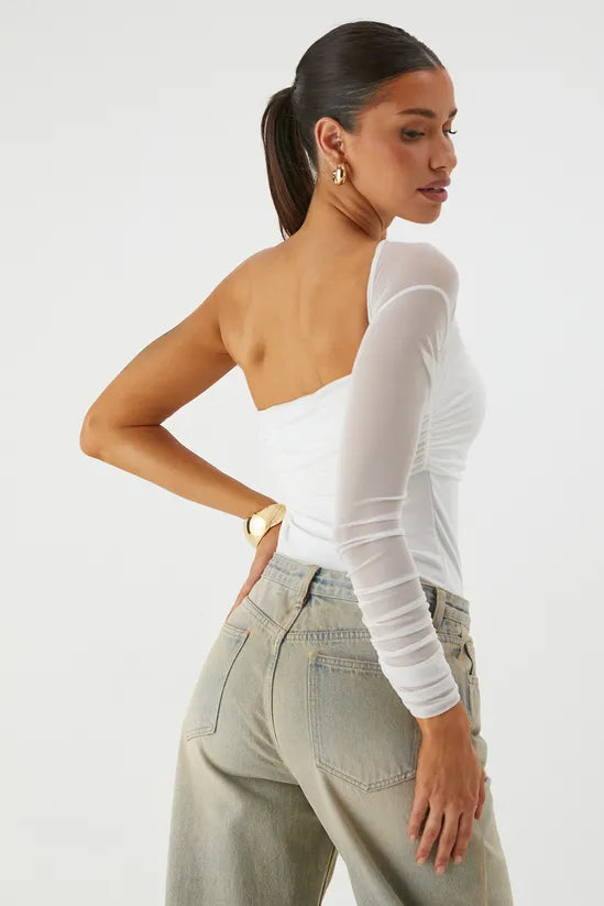 Mesh One Shoulder Bodysuit